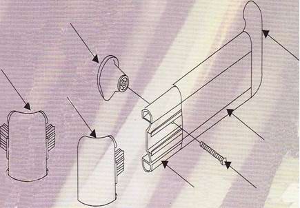 醫(yī)院防撞扶手安裝說明-立體組裝圖示